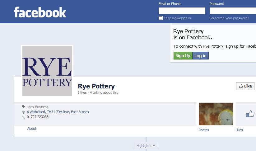 Rye Pottery is on Facebook!