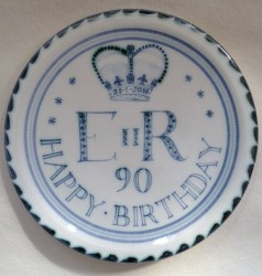 Commemorative pottery ceramics to celebrate the Queen's 90th Birthday - Rye Pottery